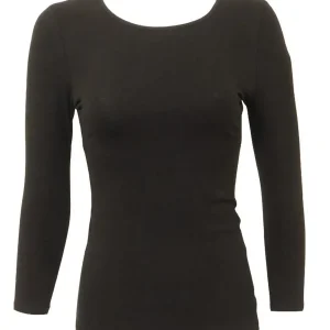 Kikiriki Wide Neck Three Quarter Sleeve Cotton Shell