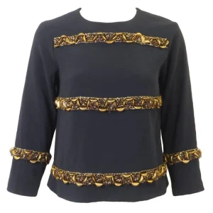 Worth New York Navy Chain Top