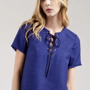 JOA Royal Woven Top