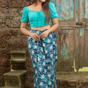 Abstract Flower Print Lungi