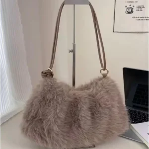 Fuzzy Flair Shoulder Bag