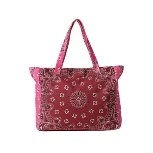 Bailey Bandana Tote Burgundy/Pink