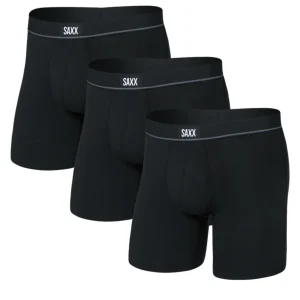 SAXX Men's 3 Pack Boxer Brief Essential Cotton Fly